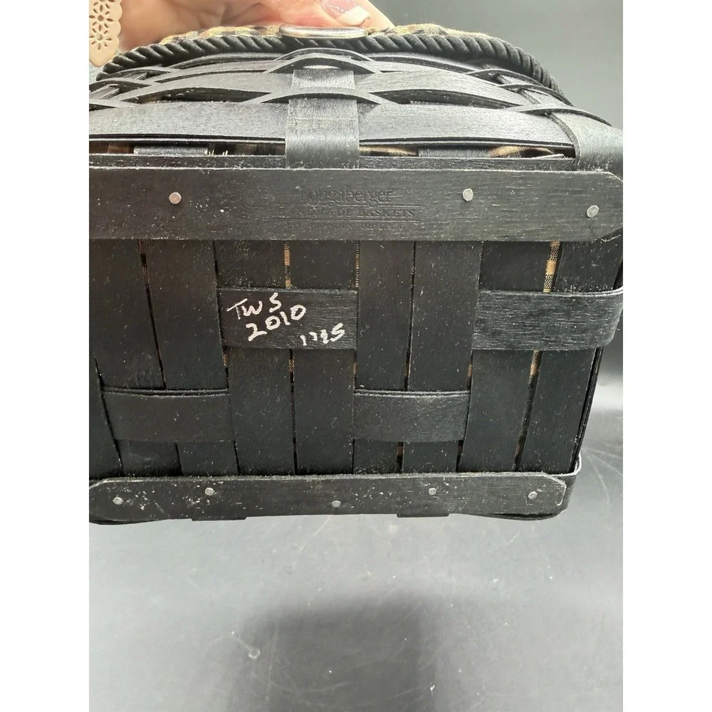 🖤 Longaberger 2010 Black TV Time Basket Combo – Excellent Used Condition (EUC)